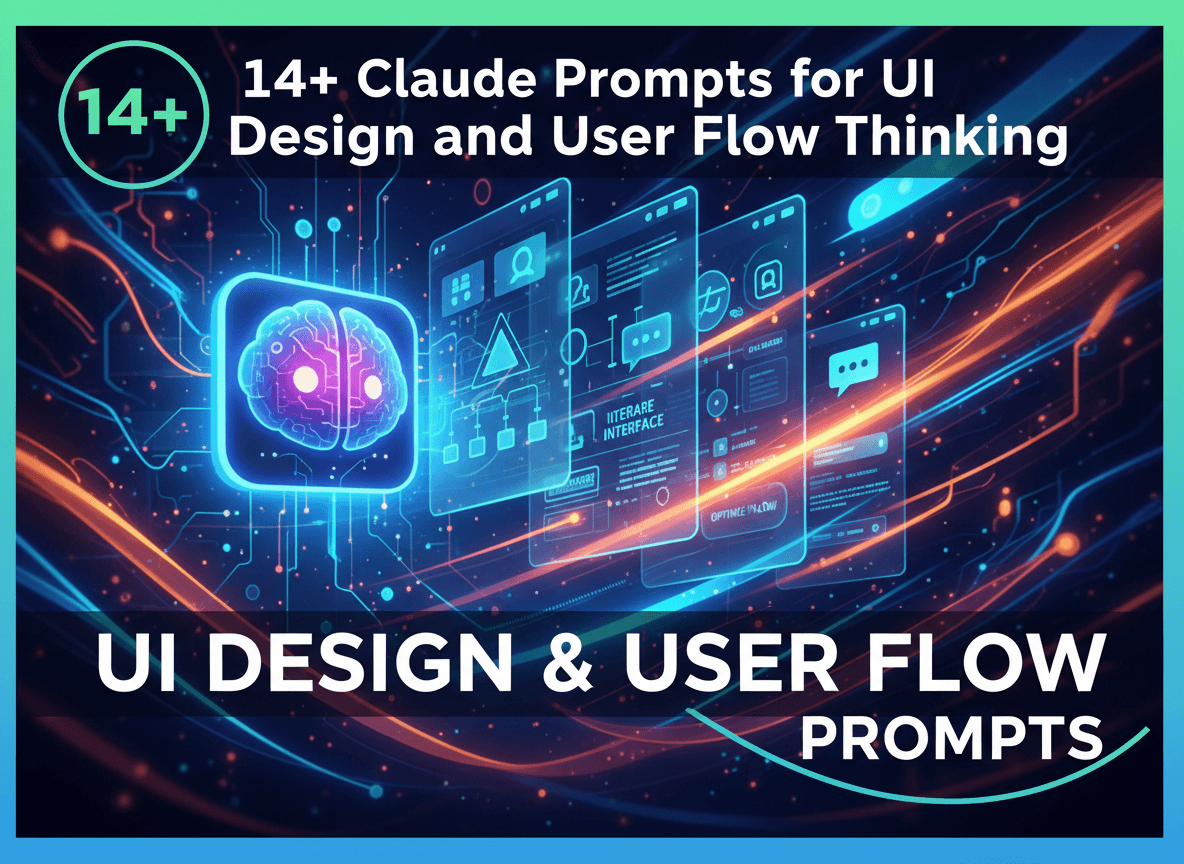 14+ Claude Prompts for UI Design and User Flow Thinking