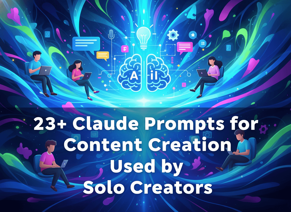 23+ Claude Prompts for Content Creation Used by Solo Creators