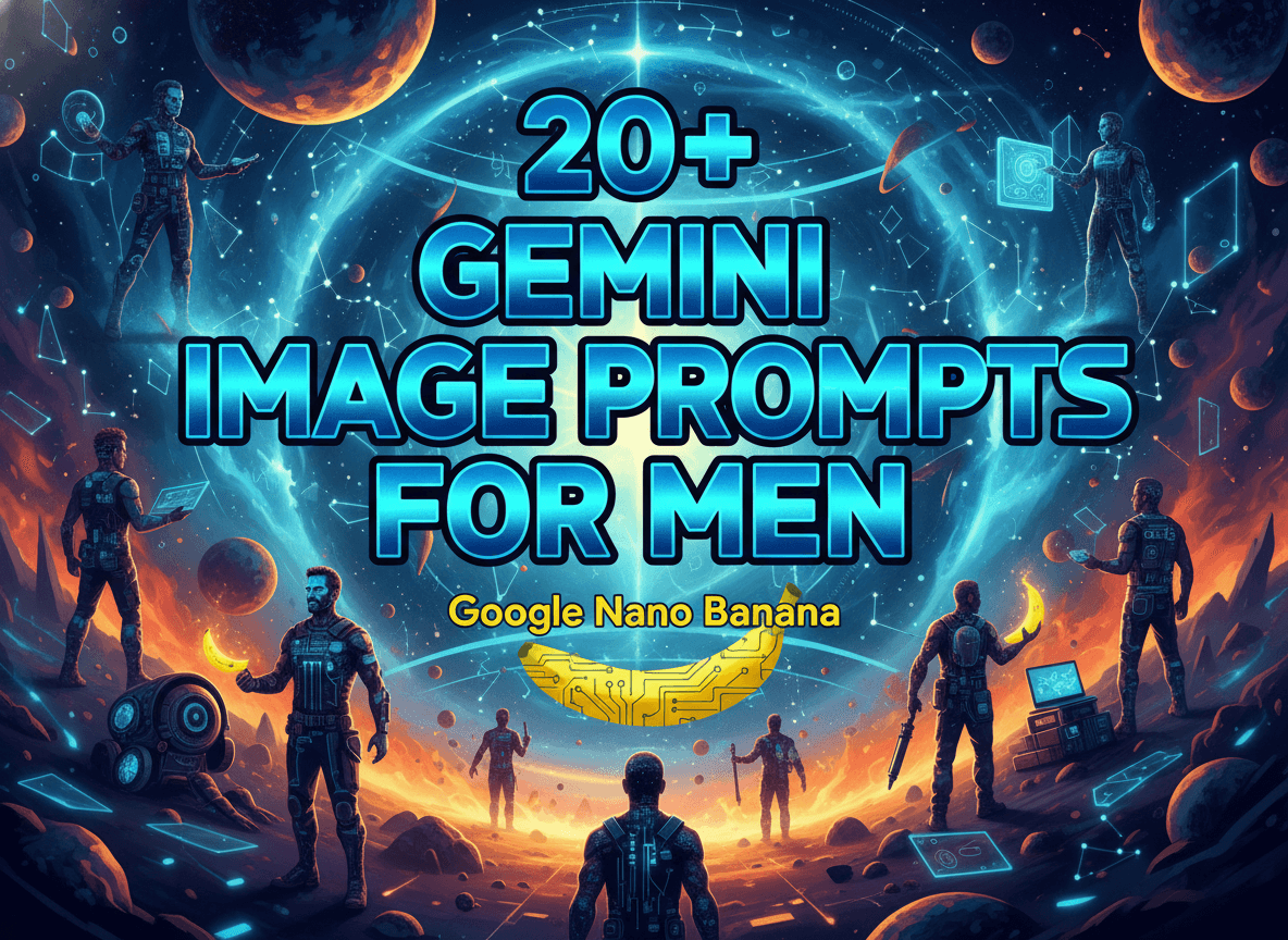 20+ Gemini Image Prompts for Men - Google Nano Banana