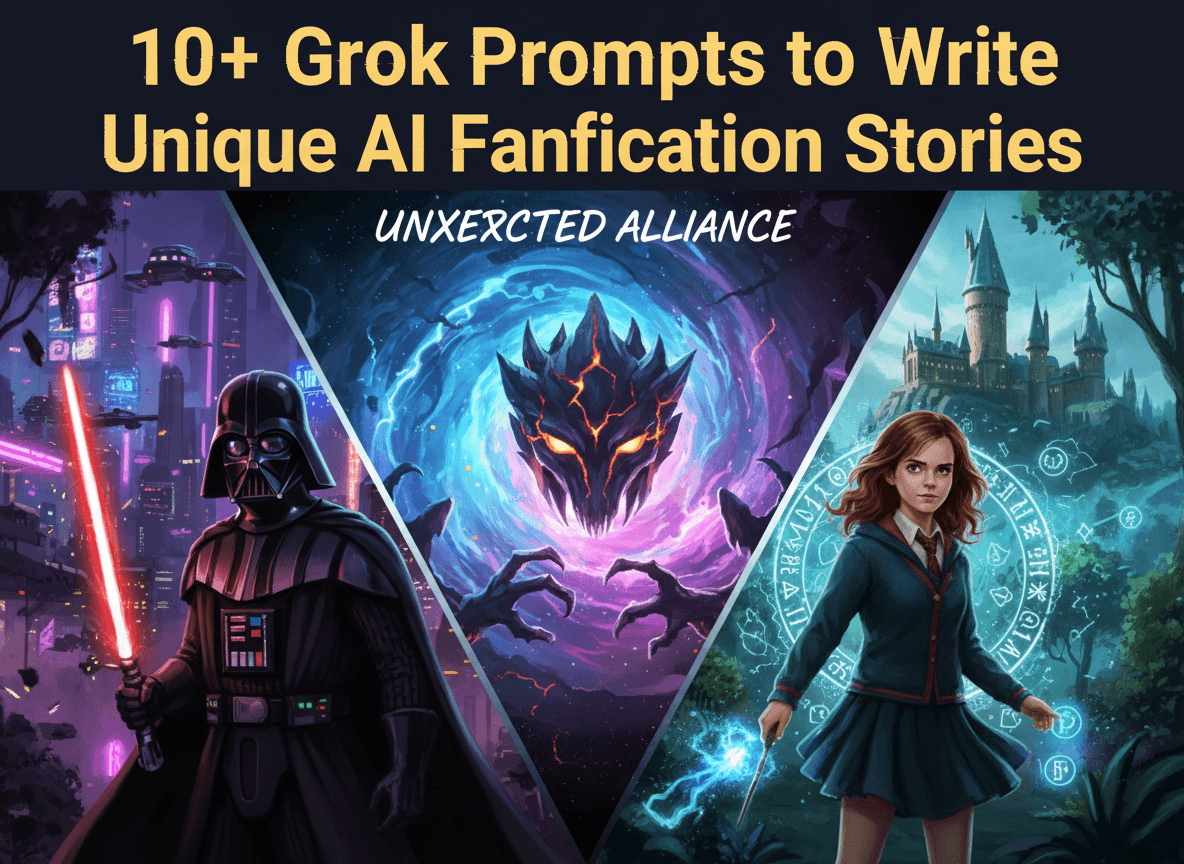 10+ Grok Prompts to Write Unique AI Fanfiction Stories