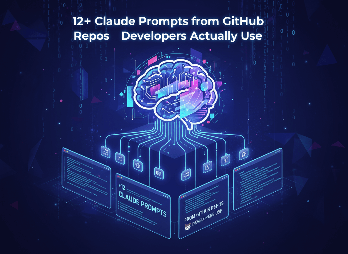 Developer Key Prompt 12+ Claude Prompts from GitHub Repos Developers Actually Use ...